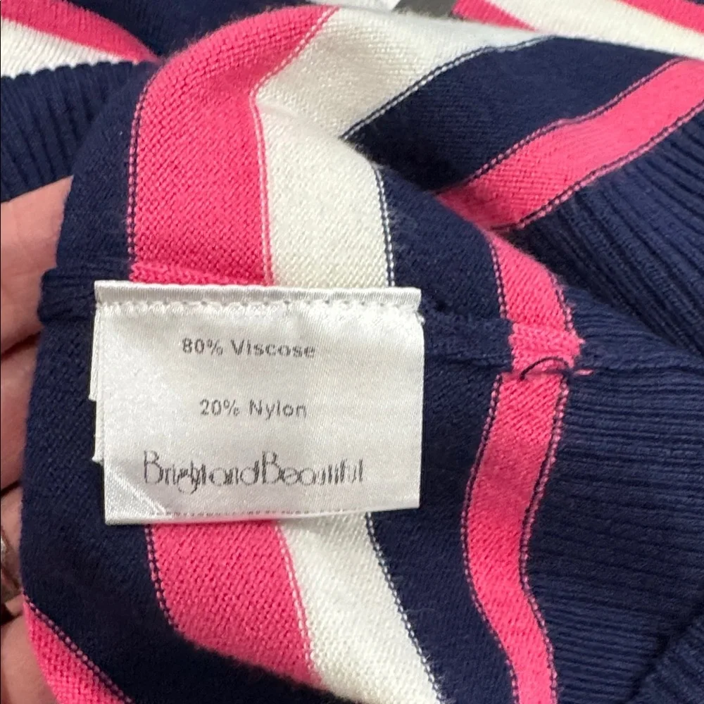 NWT Retro Bright and Beautiful Striped Sweater Size UK 14 US 10 *Runs Small NEW - Picture 6 of 6